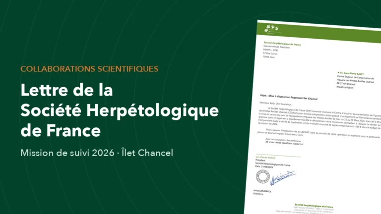 Lettre de la Société Herpétologique de France, mission de suivi 2026, Îlet Chancel